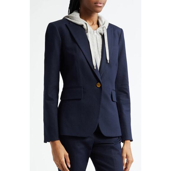 New VERONICA BEARD Navy Cutaway Dickey Jacket Size 6 - Picture 3 of 12